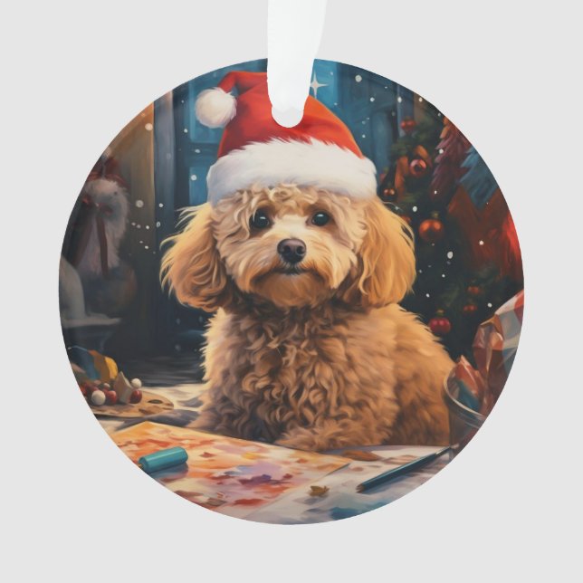 Noël caniche, cadeau de souvenir pour chien, cadea (devant)