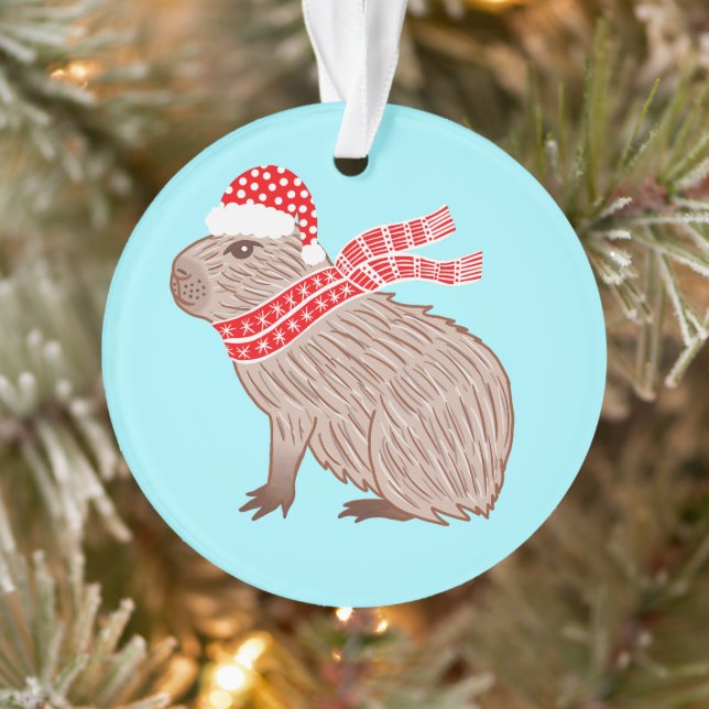 Noël Capybara Funny Amoureux des animaux (Arbre)