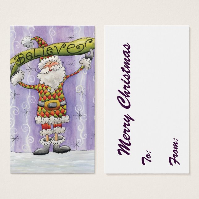 Noël Caricature mignonne, je crois en Père Noël (Devant & derrière)