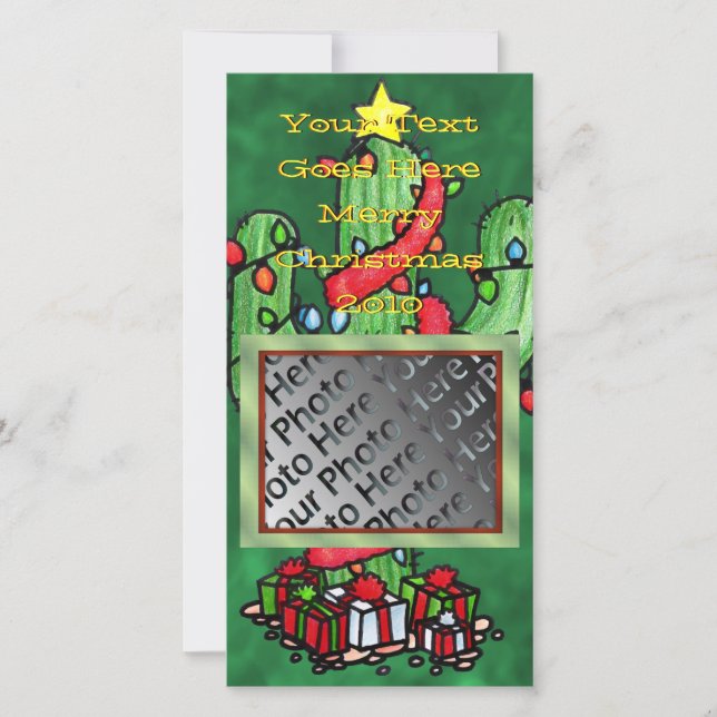 Noël Carte photo Cactus (Devant)