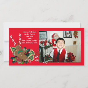 Noël Carte photo homme de pain d'épices