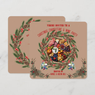 Noël Charcuterie et Vin Party Invitation