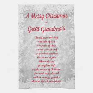 Noël chez Great Grand's House Serviettes de cuisin