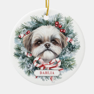 Noël Chih Tzu Chien Cercle en céramique ornement