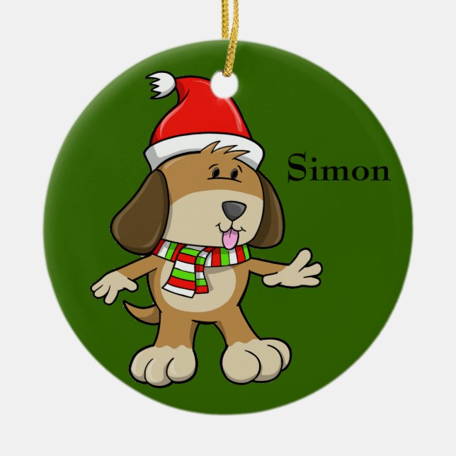 Noël Chiot "Simon" Ornement (Devant)