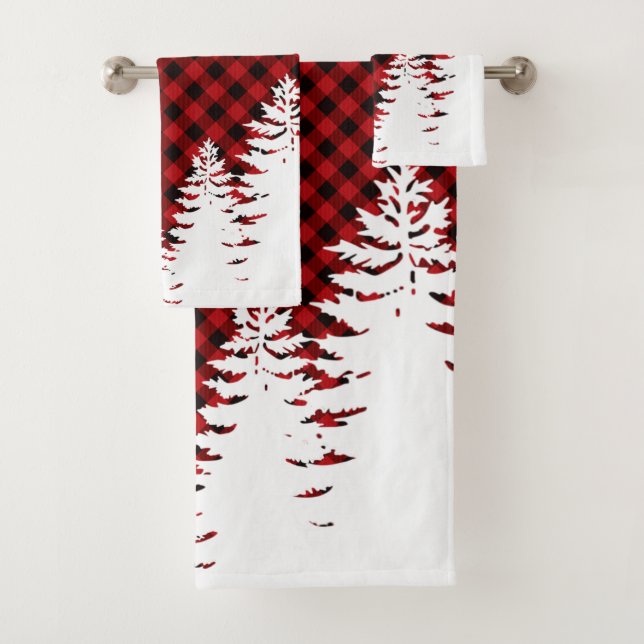 Noël classique Rouge Plaid Noël evergreens (En situation)