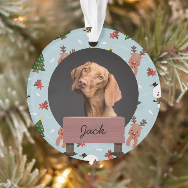 Noël classique vacances Custom Chien Photo (Arbre)