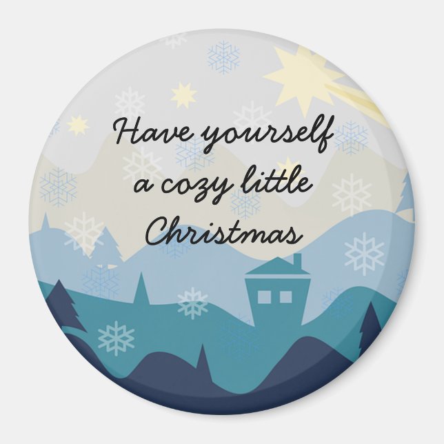 Noël confortable souhaite le rétro aimant de (Devant)