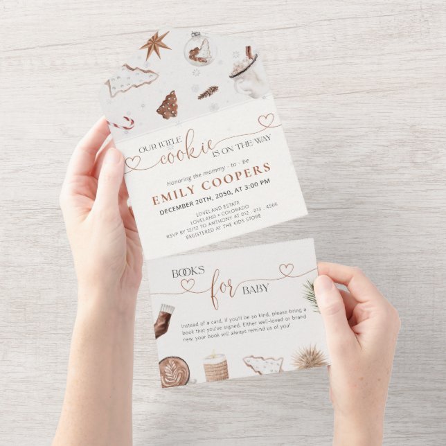 Noël Cosy Livres pour bébé Tout en un invitation (Déchirure)