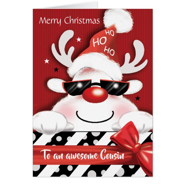 Noël, cousin, renne d'amusement, Ho, Ho, Ho, (Devant)