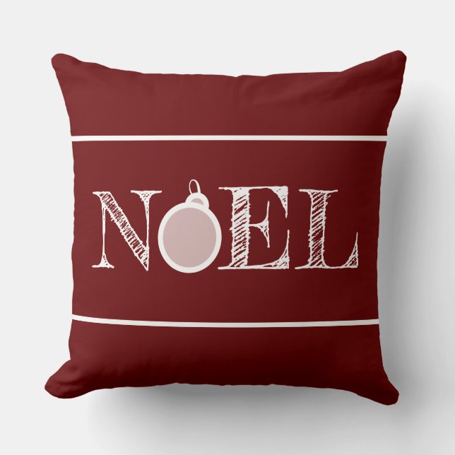 Noel Coussin de Lancer Horizontal Marron (Recto)