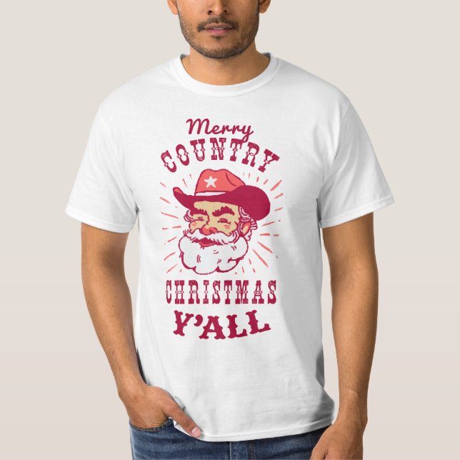 Noël Cowboy Père Noël | T-shirt de valeur (Devant)