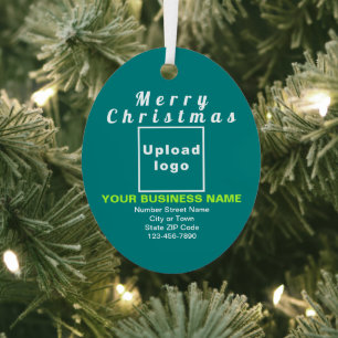 Noël d'affaires Turquoise vert ornement en métal o