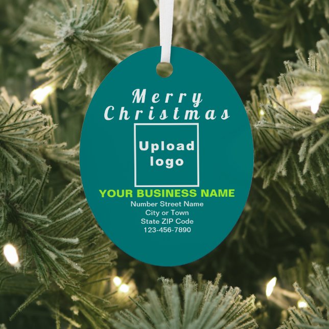 Noël d'affaires Turquoise vert ornement en métal o (Insitu)