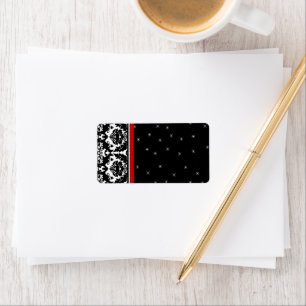 Noël Damask Stars Étiquettes de adresse -