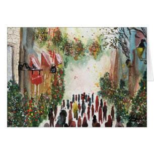 NOËL DANS la couleur pour aquarelle d'original de