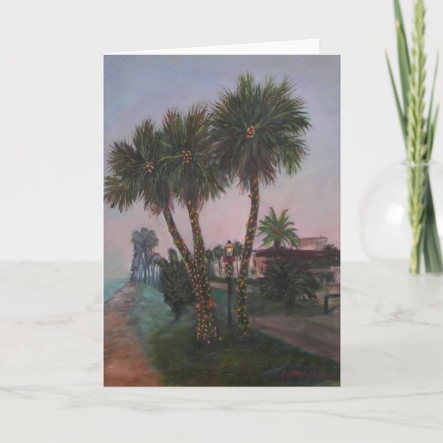 NOËL DANS la VIEILLE carte de voeux de la FLORIDE (Devant)