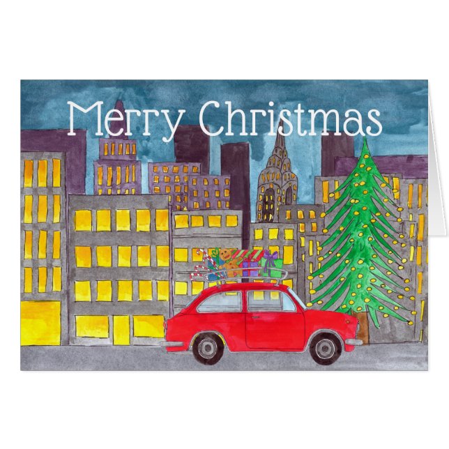Noël dans la ville personnalisable (Devant horizontal)