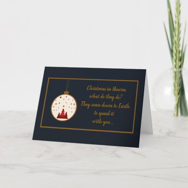 Noël dans le Mémorial du Ciel, Carte du Souvenir (Devant)