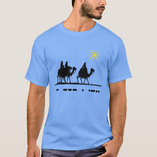 Noel dans Morse Code Tshirt - 3 hommes sages