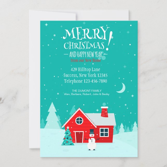 Noël dans notre nouvelle carte de vacances (Devant)