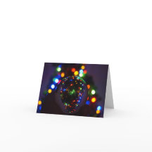 Noël dans une boule de cristal Carte de Noël pliée