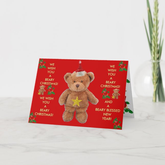 NOËL DE BEARY ! Carte de voeux (Devant)