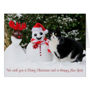 Noël de chat et de bonhomme de neige de Père No