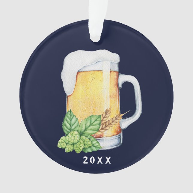 Noël de houblon de bleu de tasse de bière de (devant)