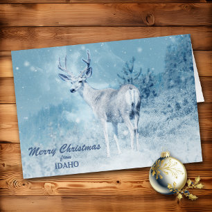 Noël de Idaho Deer Christmas Card