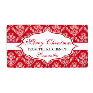 Noël De La Cuisine Des étiquettes Personnalisé