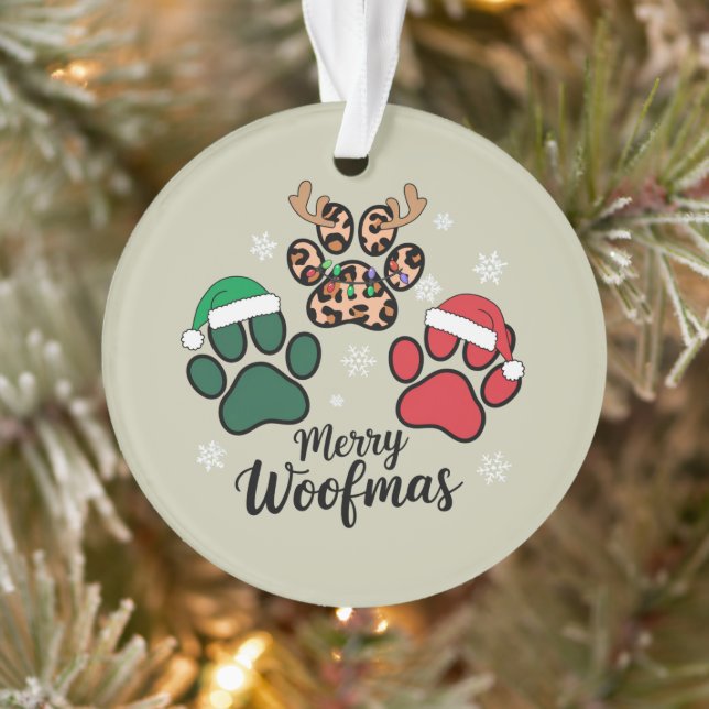 Noël de la maman de chien Joyeux Woofmas Amoureux  (Arbre)
