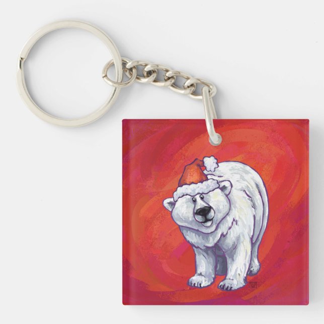 Noël de l'ours polaire sur le rouge (Devant)