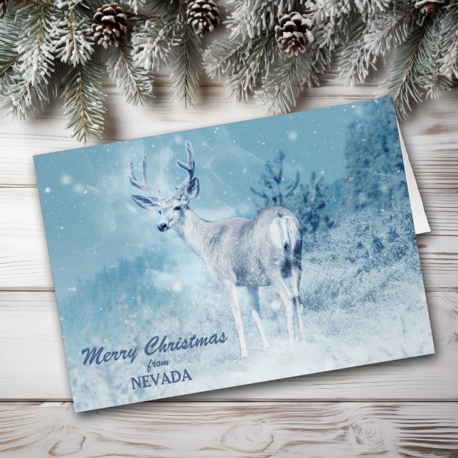 Noël de Nevada Deer Christmas Card (Créateur téléchargé)