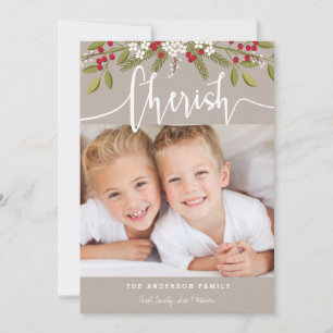 Noël de Noël de Chérish Deux Cartes photos