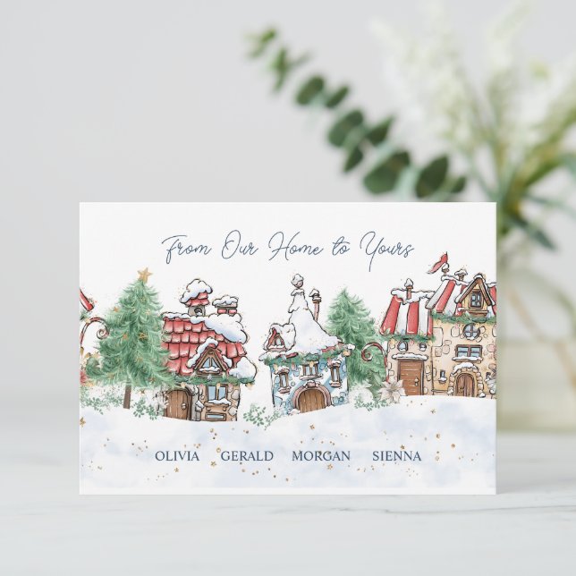 Noël De Notre Maison À Votre Carte De Boîtier (Debout devant)