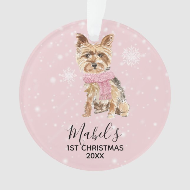 Noël de vacances de Yorkie Yorkshire Terrier (devant)