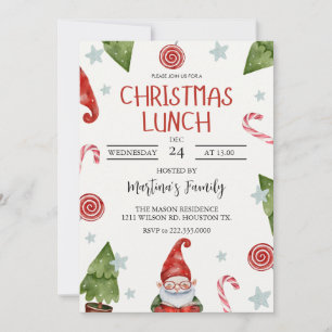 Noël Déjeuner Invitations Fête de Noël