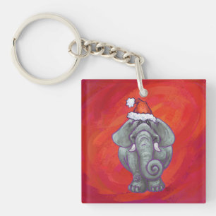 Noël des éléphants en rouge