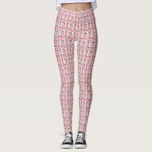 Noël d'été Koalas White Leggings