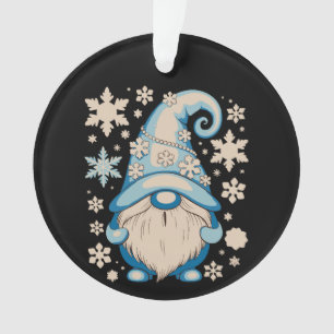 Noël d'hiver bleu Gnome Xmas neige fêtes