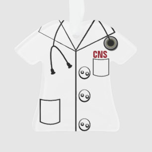 NOËL D'ORNEMENT DE MANTEAU DE LABORATOIRE DE CNS