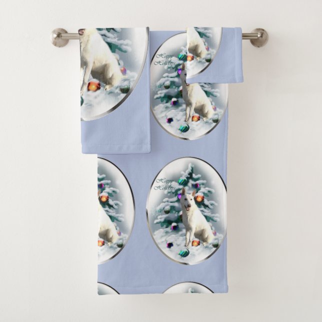 Noël du berger allemand blanc (En situation)