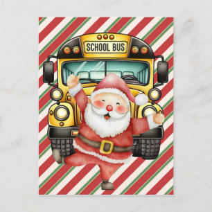 Noël du bus scolaire pour la carte de voeux du con