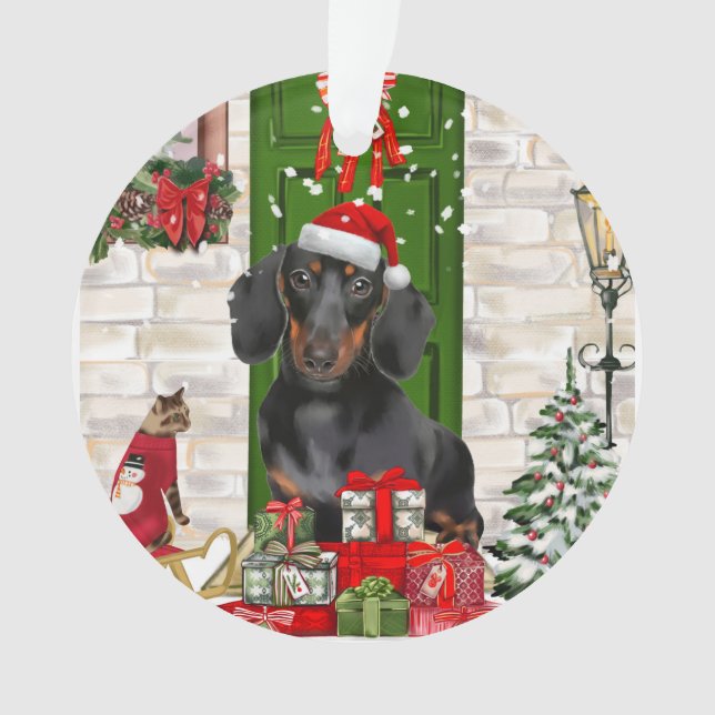 Noël du chien Dachshund (devant)