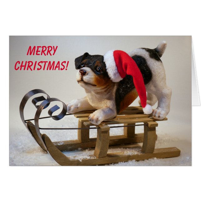 Noël du chien de traîneau mignon (Devant horizontal)