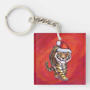 Noël du tigre en rouge