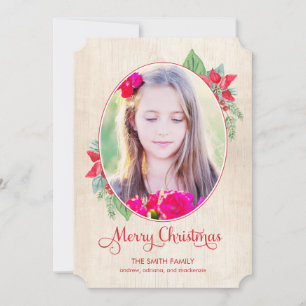 Noël en bois peint / Carte photo de vacances