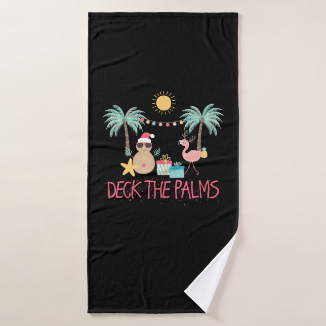 Noël En Juillet Plage De Croisières Vacances (Serviette de bain)