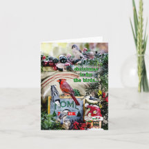 Noël est pour la petite carte de Noël des oiseaux
